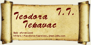 Teodora Tepavac vizit kartica